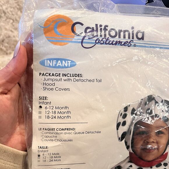NWT California Costumes Baby Adorable 6-12 months, White/Black Dalmatian - Picture 2 of 6